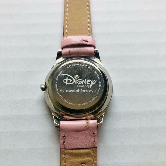 Disney Minnie Mouse Watch Pink Genuine Leather Analog Wrist Watch Japan Movt. - Picture 10 of 12
